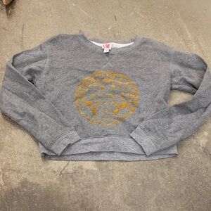 Lacoste live gray university of Lacoste Paris crewneck cropped sweatshirt